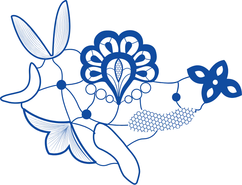 Illustration fleurs bleus Maison Gavottes